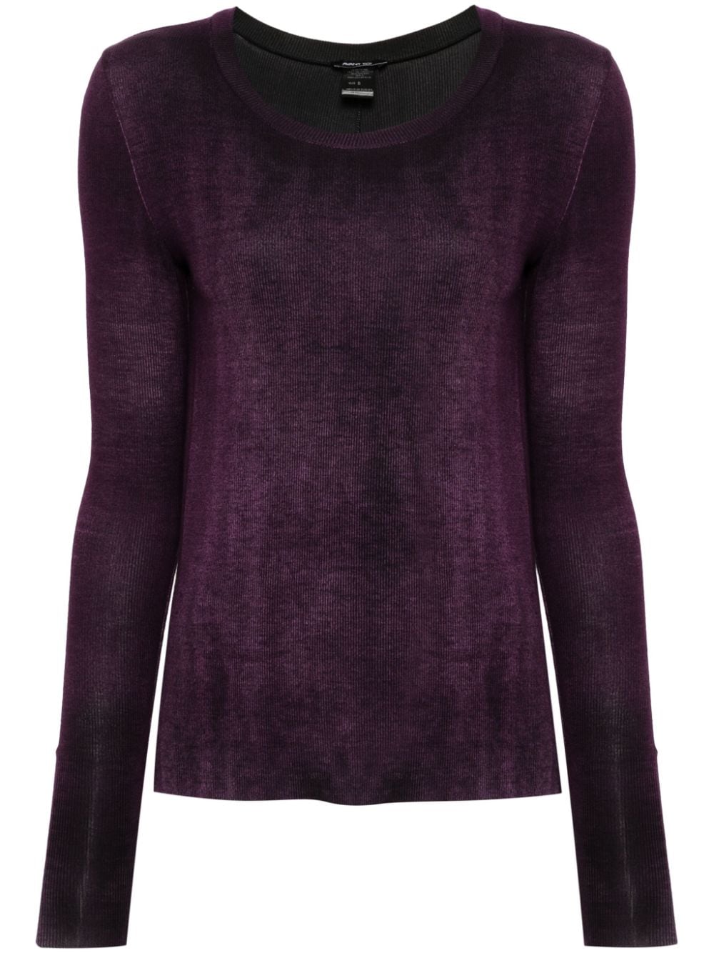 Avant Toi fine knit long-sleeved top - Purple von Avant Toi