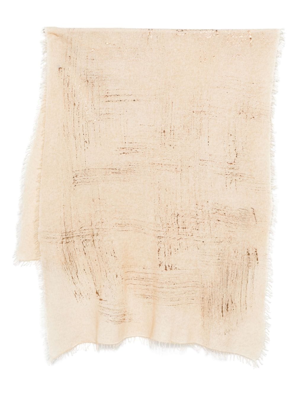 Avant Toi laminated-detailed scarf - Neutrals von Avant Toi