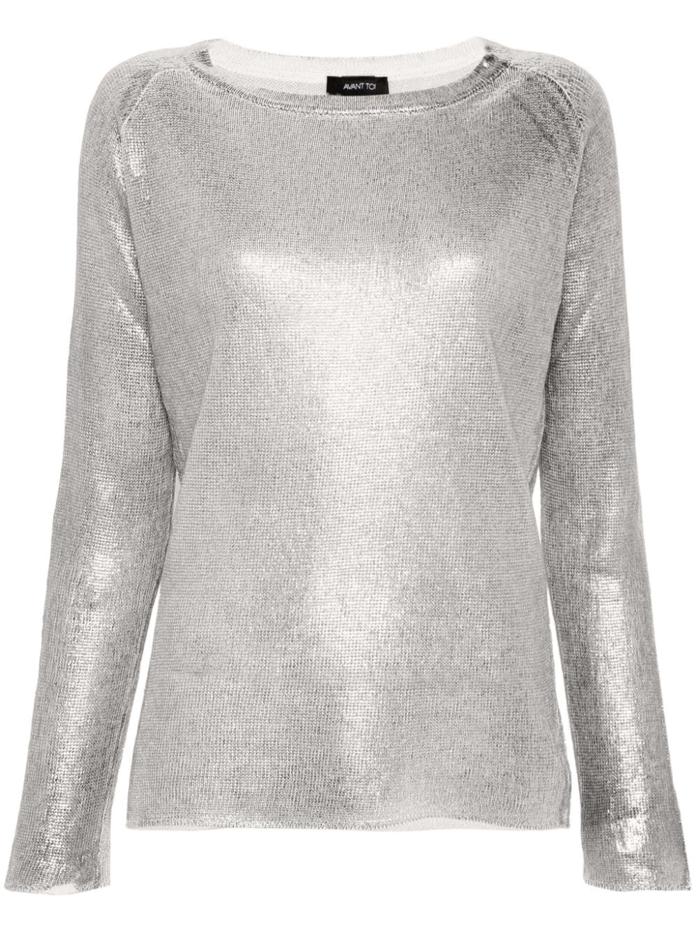 Avant Toi laminated linen jumper - Neutrals von Avant Toi