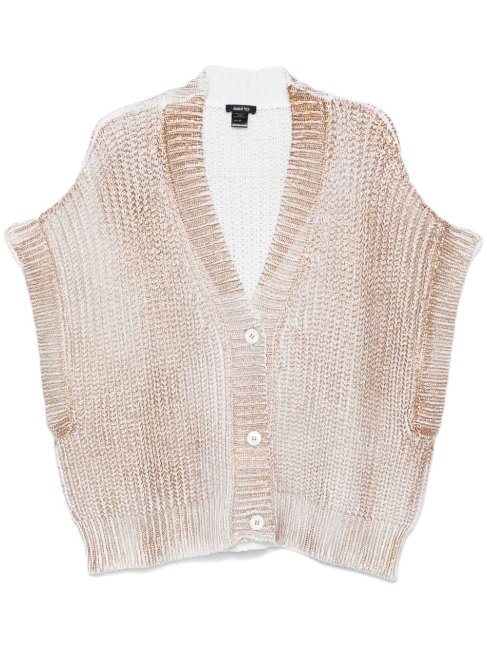 Avant Toi metallic cardigan - White von Avant Toi