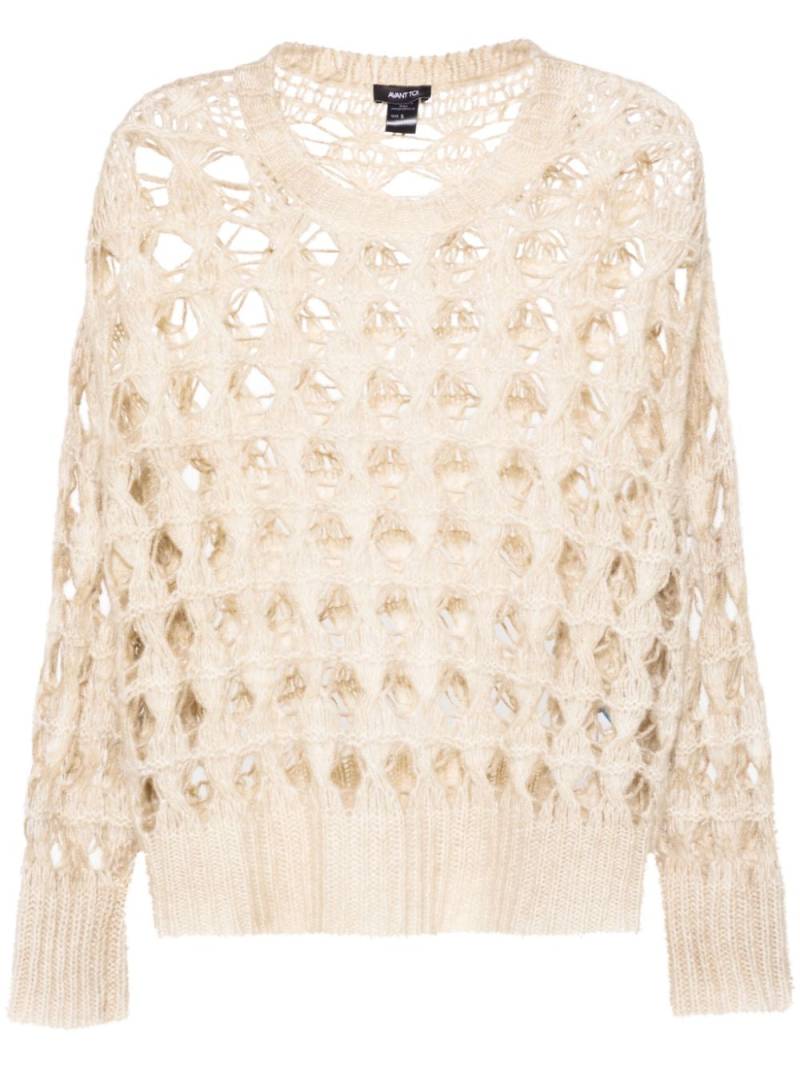 Avant Toi open-knit sweater - Neutrals von Avant Toi