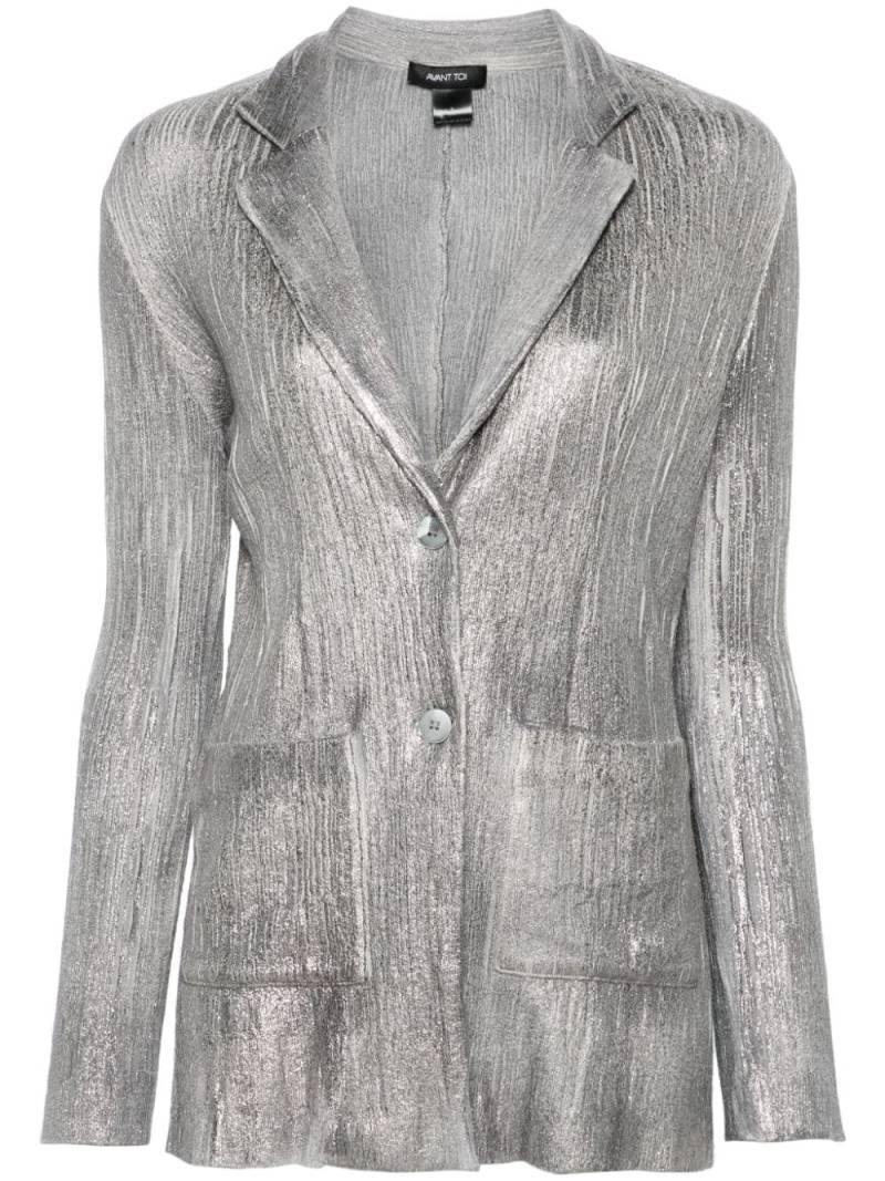 Avant Toi plissé single-breasted blazer - Grey von Avant Toi