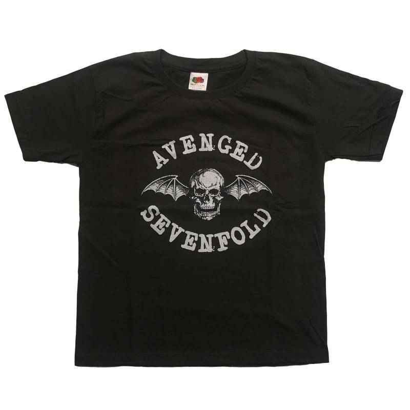 Avenged Sevenfold - Classic Deathbat TShirt, 116, Grau von Avenged Sevenfold