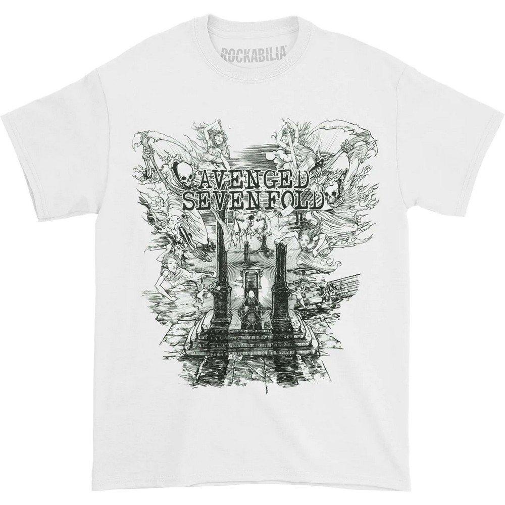 Avenged Sevenfold - Land of Cain TShirt, für Damen, Weiss, Größe M von Avenged Sevenfold