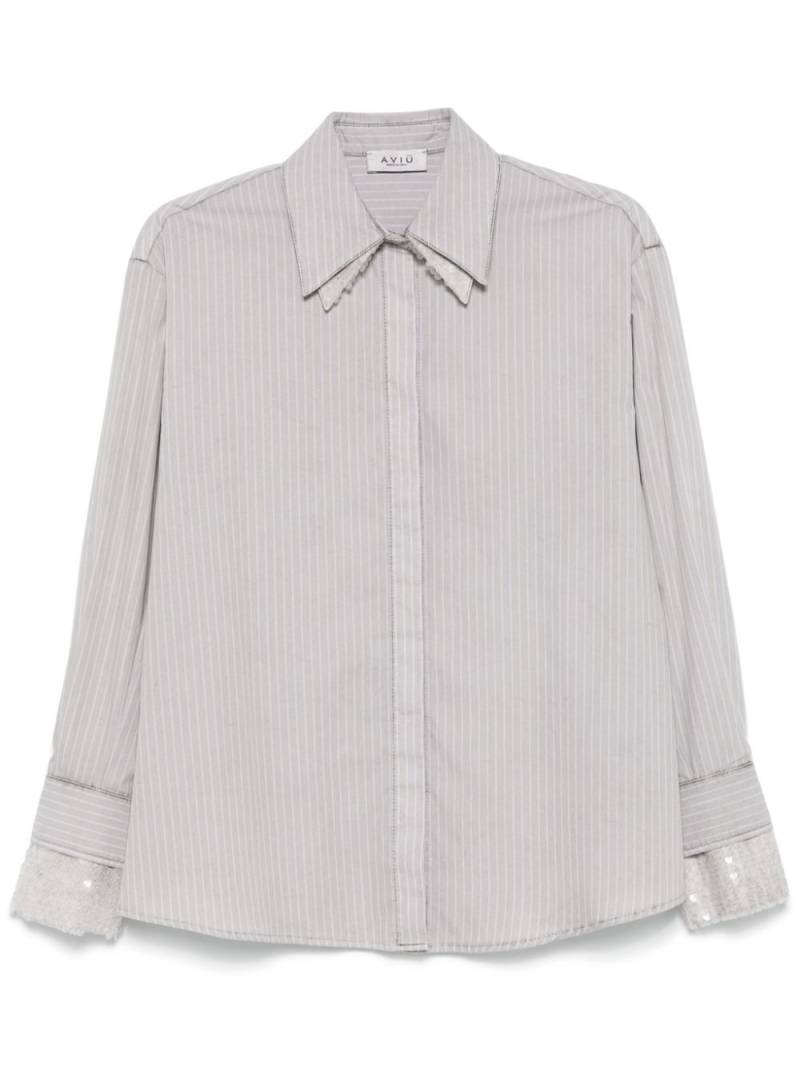 Aviù pinstriped shirt - Grey von Aviù