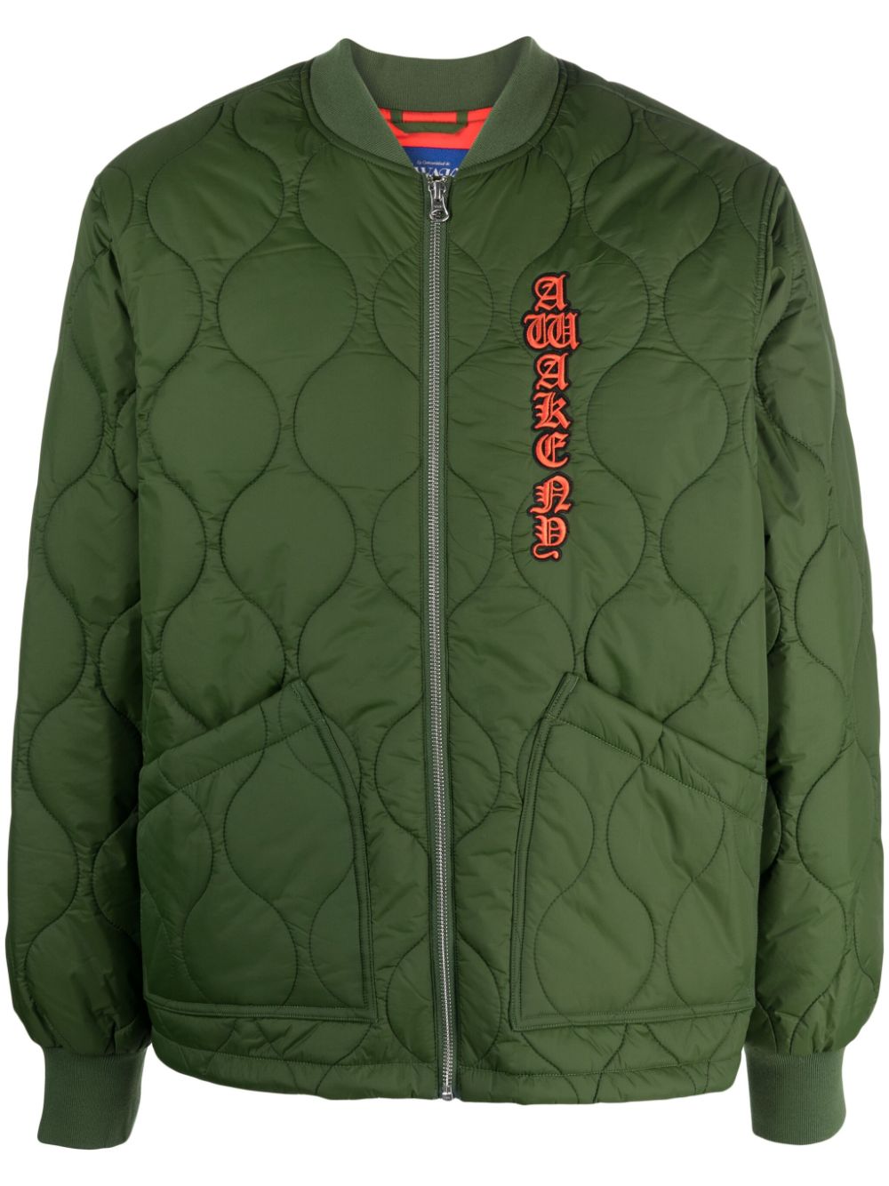 Awake NY Cobra logo-appliqué bomber jacket - Green von Awake NY