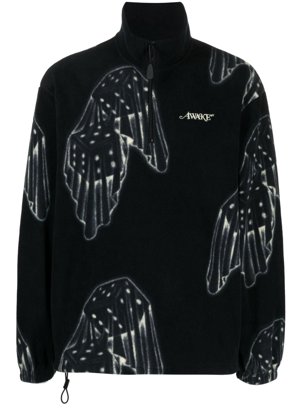 Awake NY graphic-print fleece sweatshirt - Black von Awake NY