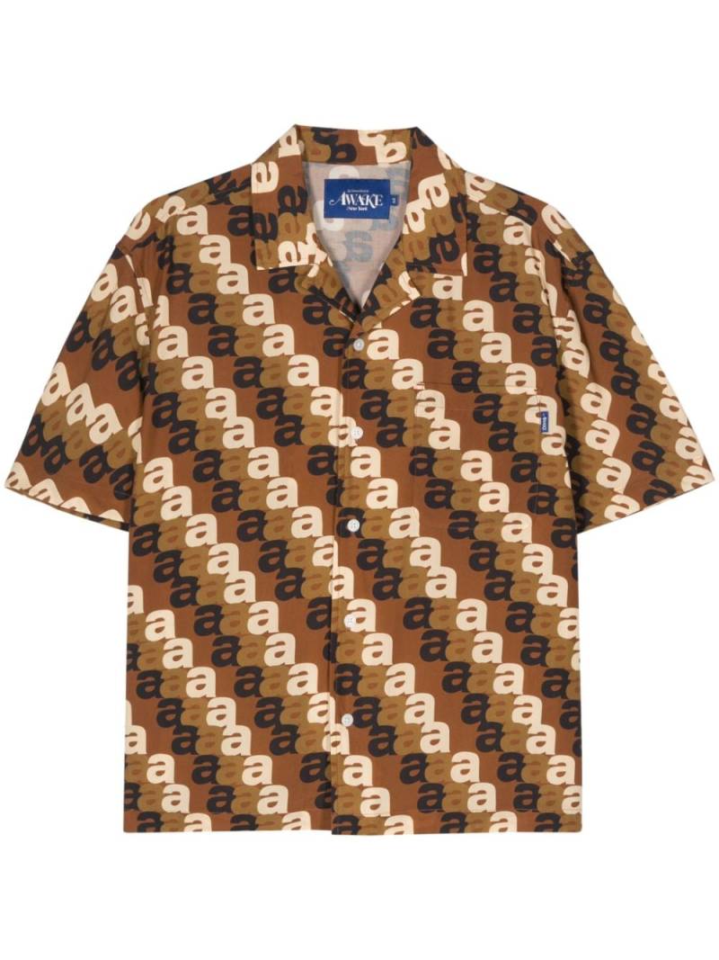 Awake NY logo-print shirt - Brown von Awake NY