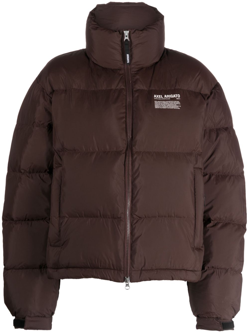 Axel Arigato Observer logo-print puffer jacket - Brown von Axel Arigato