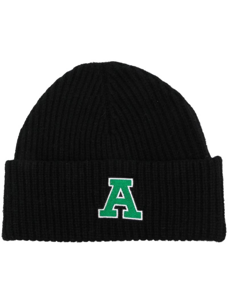 Axel Arigato Varsity ribbed-knit beanie - Black von Axel Arigato