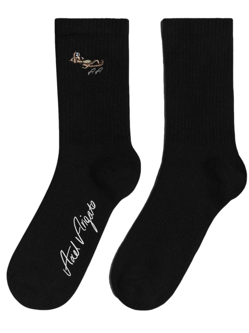 Axel Arigato Wes embroidered socks - Black von Axel Arigato