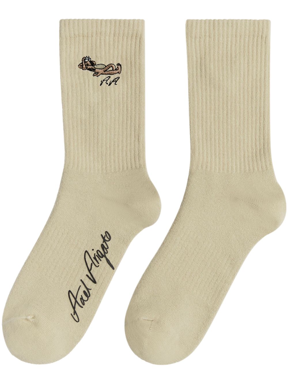 Axel Arigato Wes-embroidered socks - Neutrals von Axel Arigato