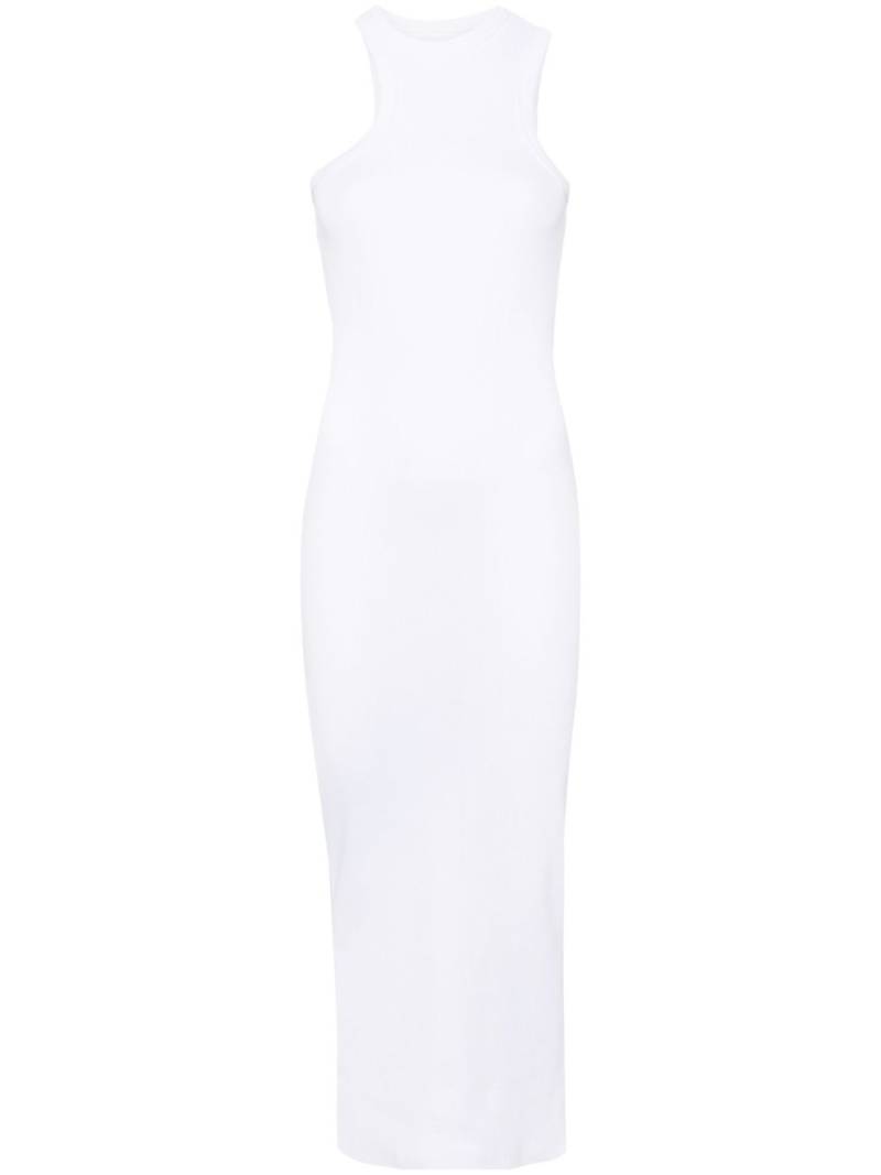 Axel Arigato asymmetric ribbed midi dress - White von Axel Arigato