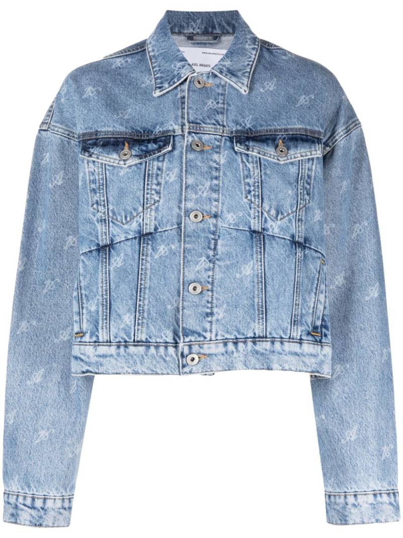 Axel Arigato Signature Rome cropped denim jacket - Blue von Axel Arigato