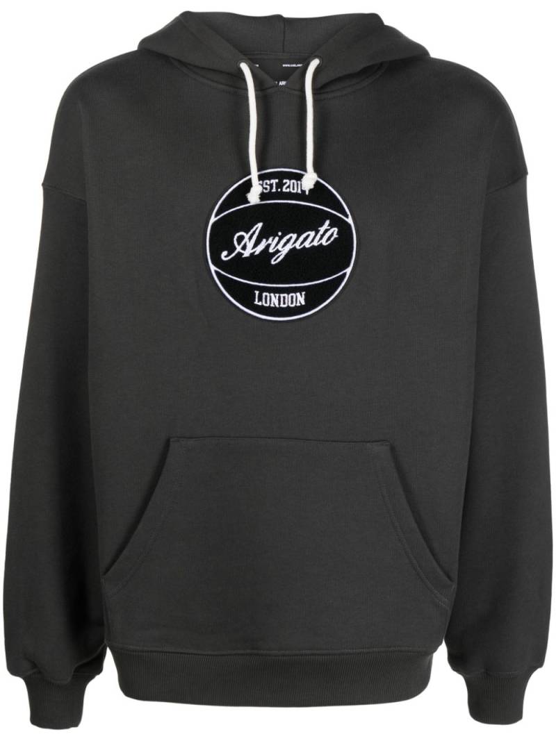 Axel Arigato logo patch drawstring hoodie - Black von Axel Arigato