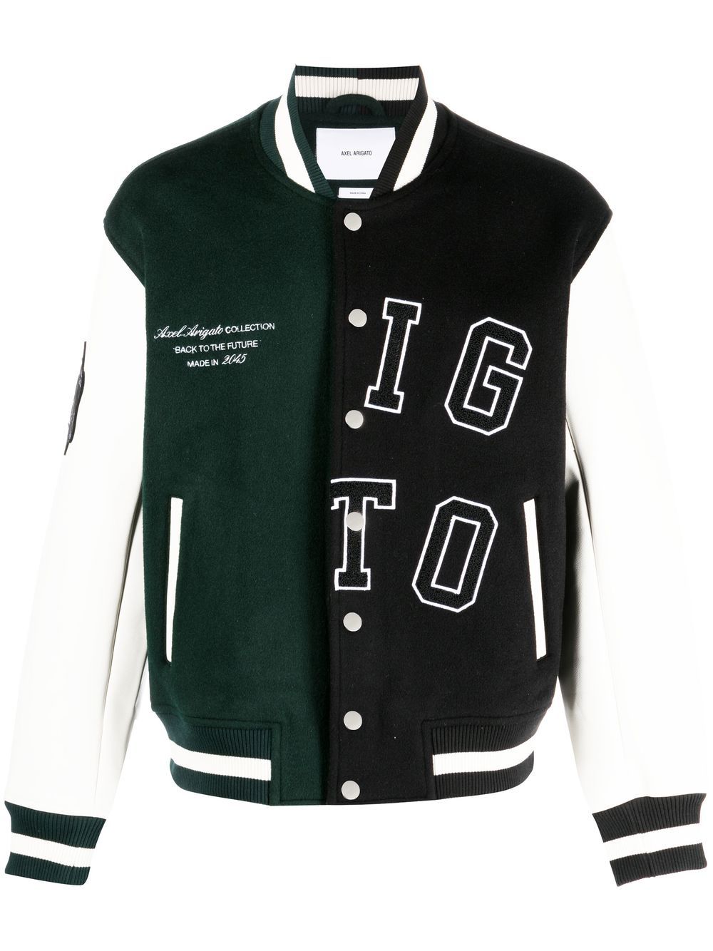 Axel Arigato logo-patch varsity jacket - Black von Axel Arigato