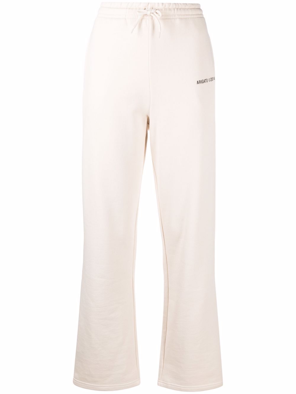 Axel Arigato logo-print organic cotton flared track pants - Neutrals von Axel Arigato