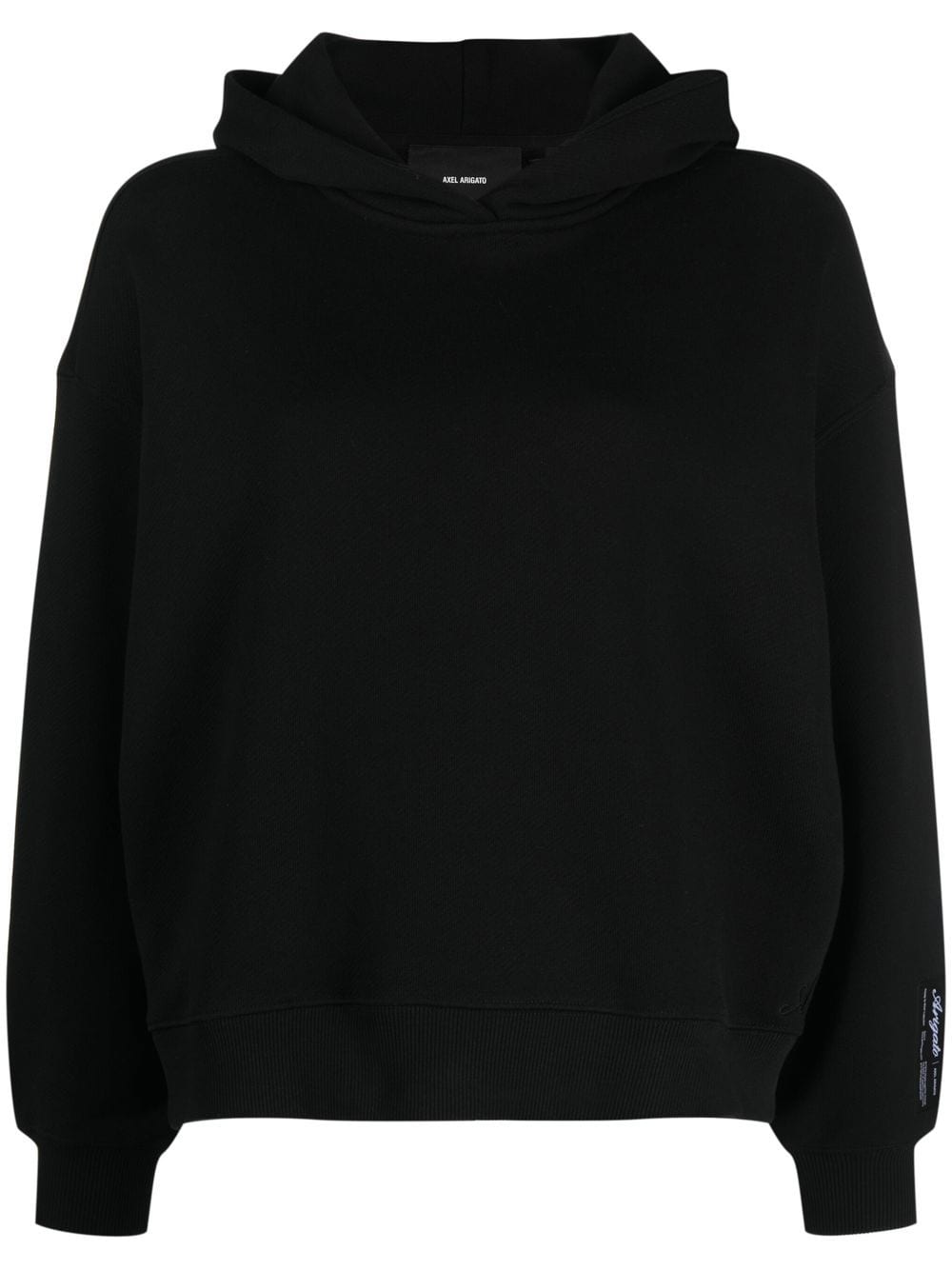 Axel Arigato logo-print organic cotton hoodie - Black von Axel Arigato