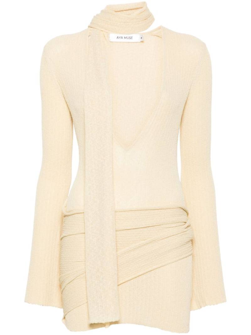 Aya Muse Cielo mini dress - Neutrals von Aya Muse