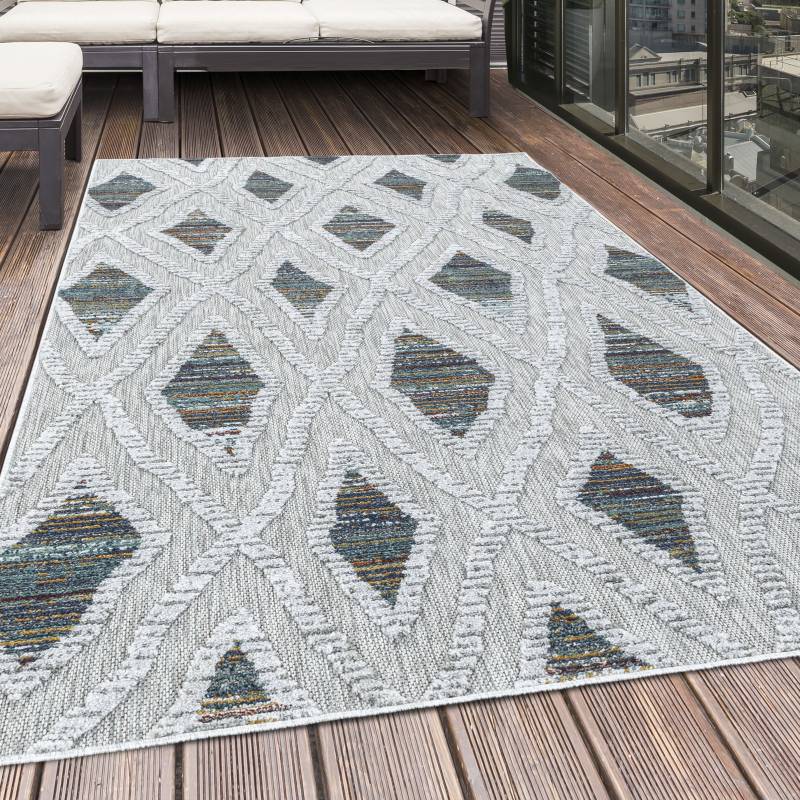 Ayyildiz Teppiche Teppich »BAHAMA 5157,AYYILDIZ TEPPICHE,BAHA«, rechteckig, 8 mm Höhe, Flachflor mit Hoch-Tief-Struktur, In-und Outdoor geeignet von Ayyildiz Teppiche