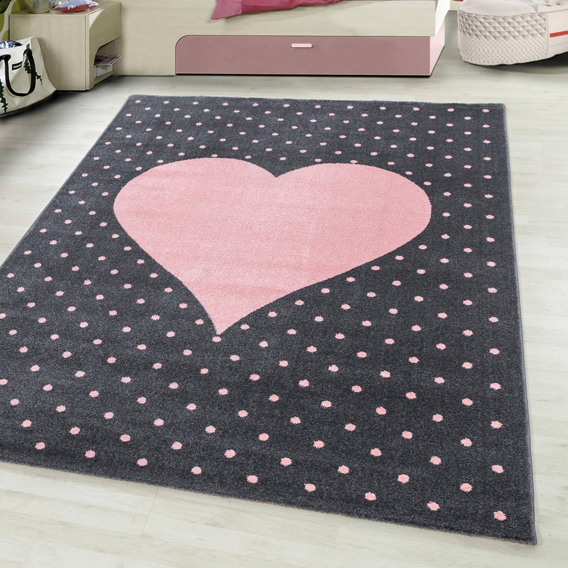 Ayyildiz Teppiche Kinderteppich »Bambi 830«, rechteckig, 11 mm Höhe, Herz Motiv, Kurzflor Ayyildiz Teppiche Kinderteppich »Bambi 830«, rechteckig, 11 mm Höhe, Herz Motiv, Kurzflor von Ayyildiz Teppiche