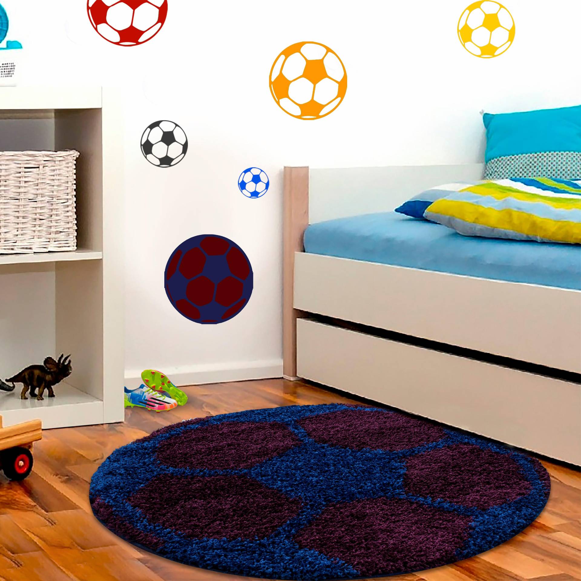 Ayyildiz Teppiche Kinderteppich »Fun 6001«, rund, Fussball Design von Ayyildiz Teppiche