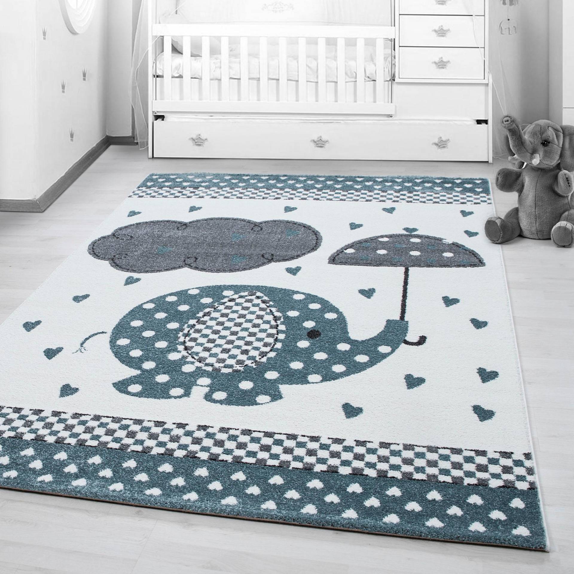 Ayyildiz Teppiche Kinderteppich »Kids 570«, rechteckig, 12 mm Höhe, Elefanten Motiv, Kurzflor Ayyildiz Teppiche Kinderteppich »Kids 570«, rechteckig, 12 mm Höhe, Elefanten Motiv, Kurzflor von Ayyildiz Teppiche