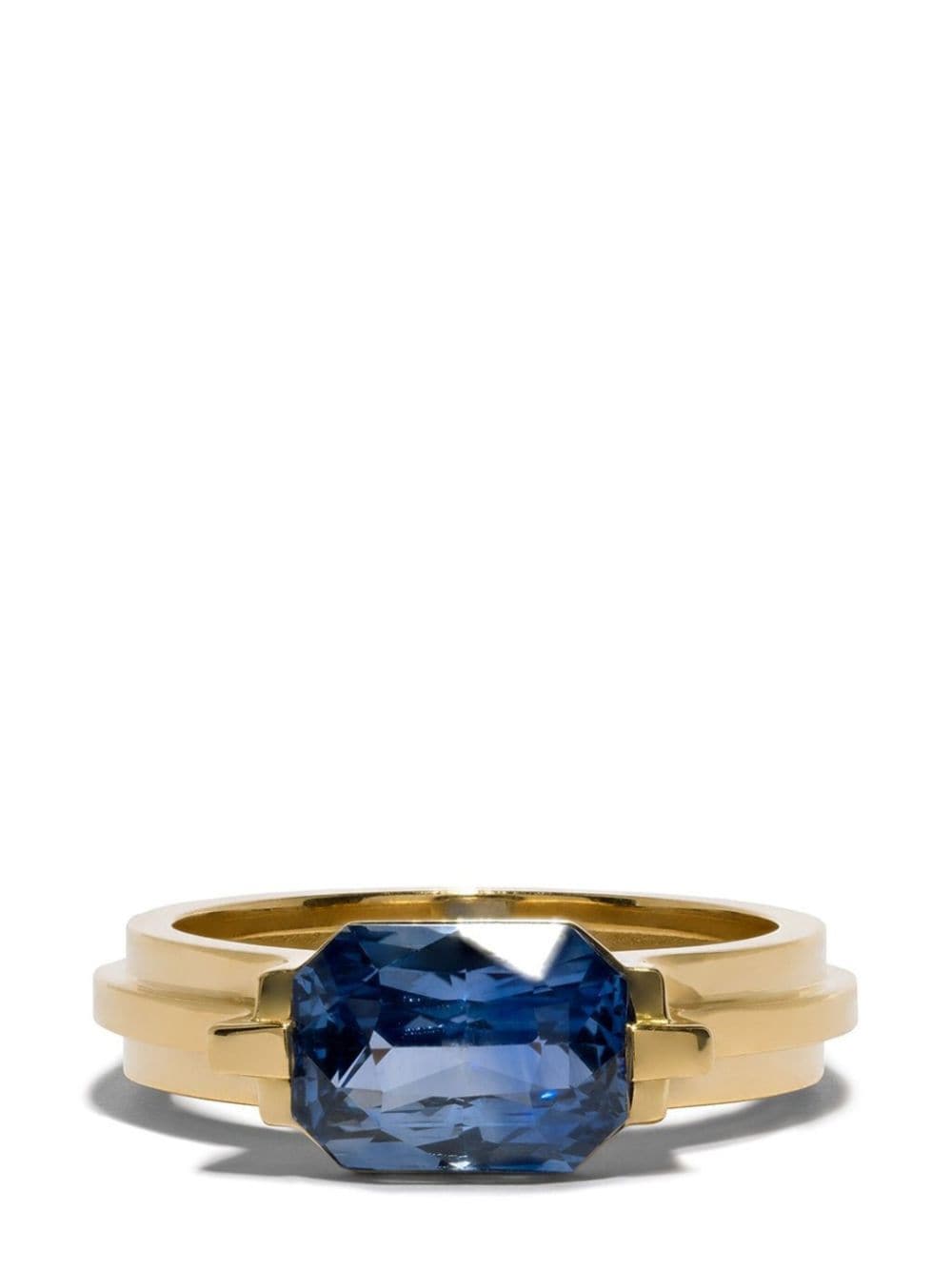 Azlee 18kt yellow gold Staircase Floating sapphire ring von Azlee