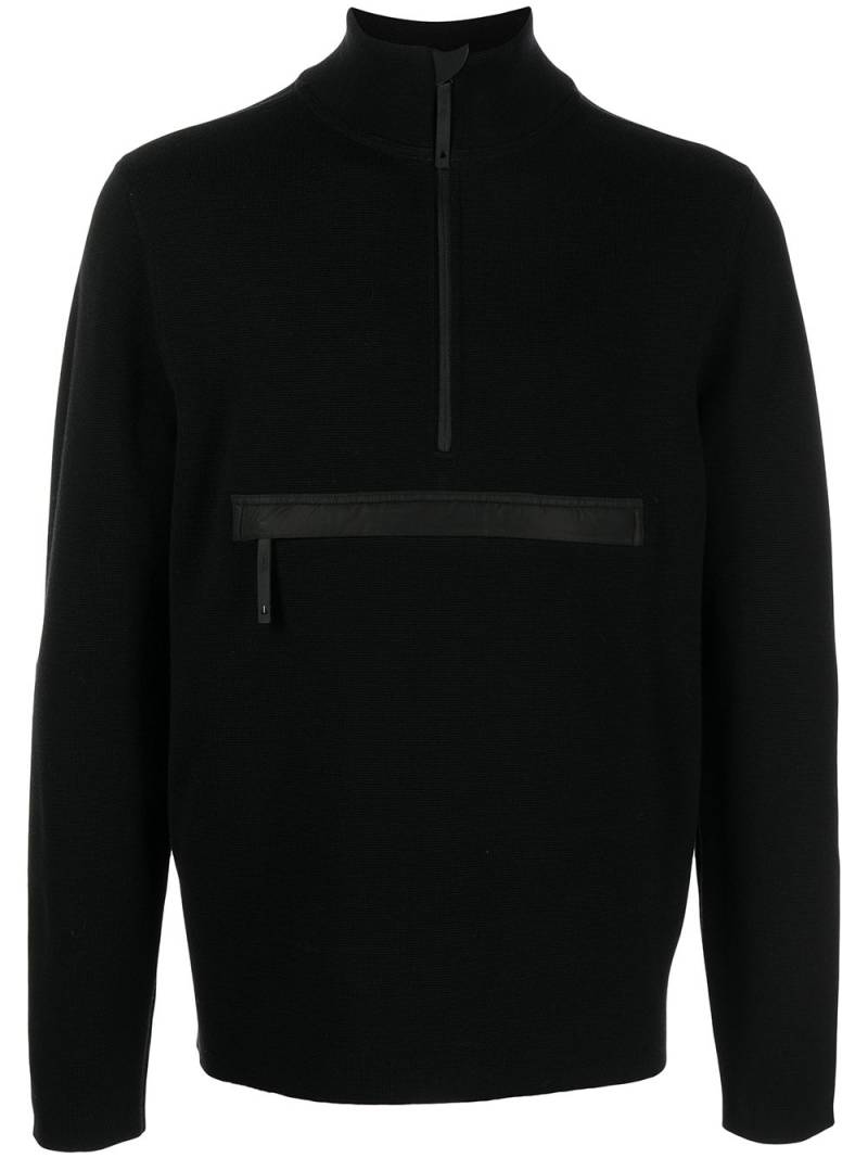 Aztech Mountain half-zip roll neck sweater - Black von Aztech Mountain