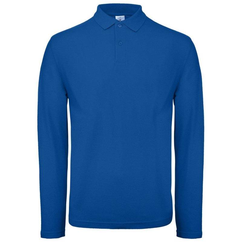 B&c Collection Poloshirt Langarm Herren Königsblau 4XL von B and C