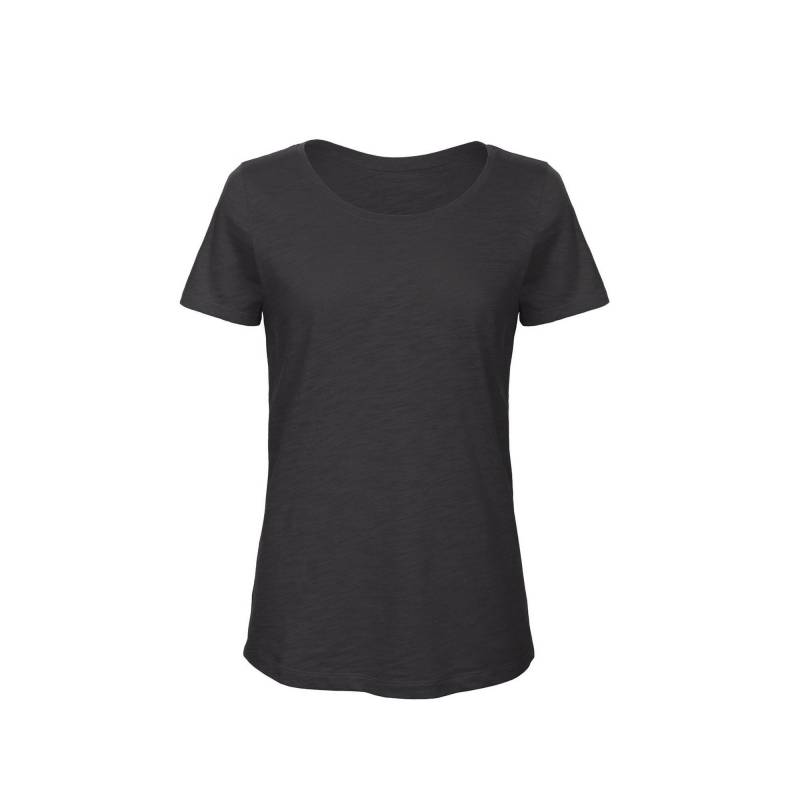 B&c Favourite Slub Tshirt, Organische Damen Schwarz L von B and C