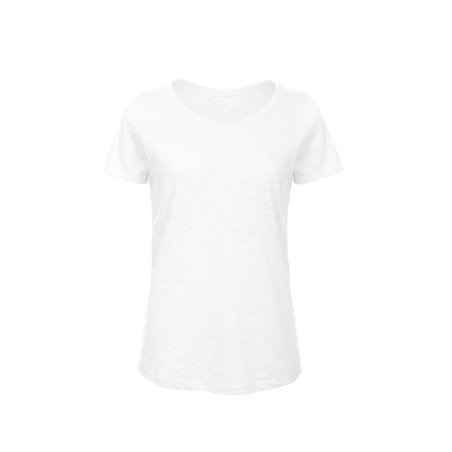 B&c Favourite Slub Tshirt, Organische Damen Weiss S von B and C