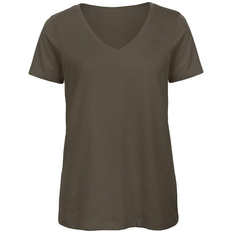 B&c Favourite Tshirt Mit Vausschnitt, Organische Damen Khaki XS von B and C