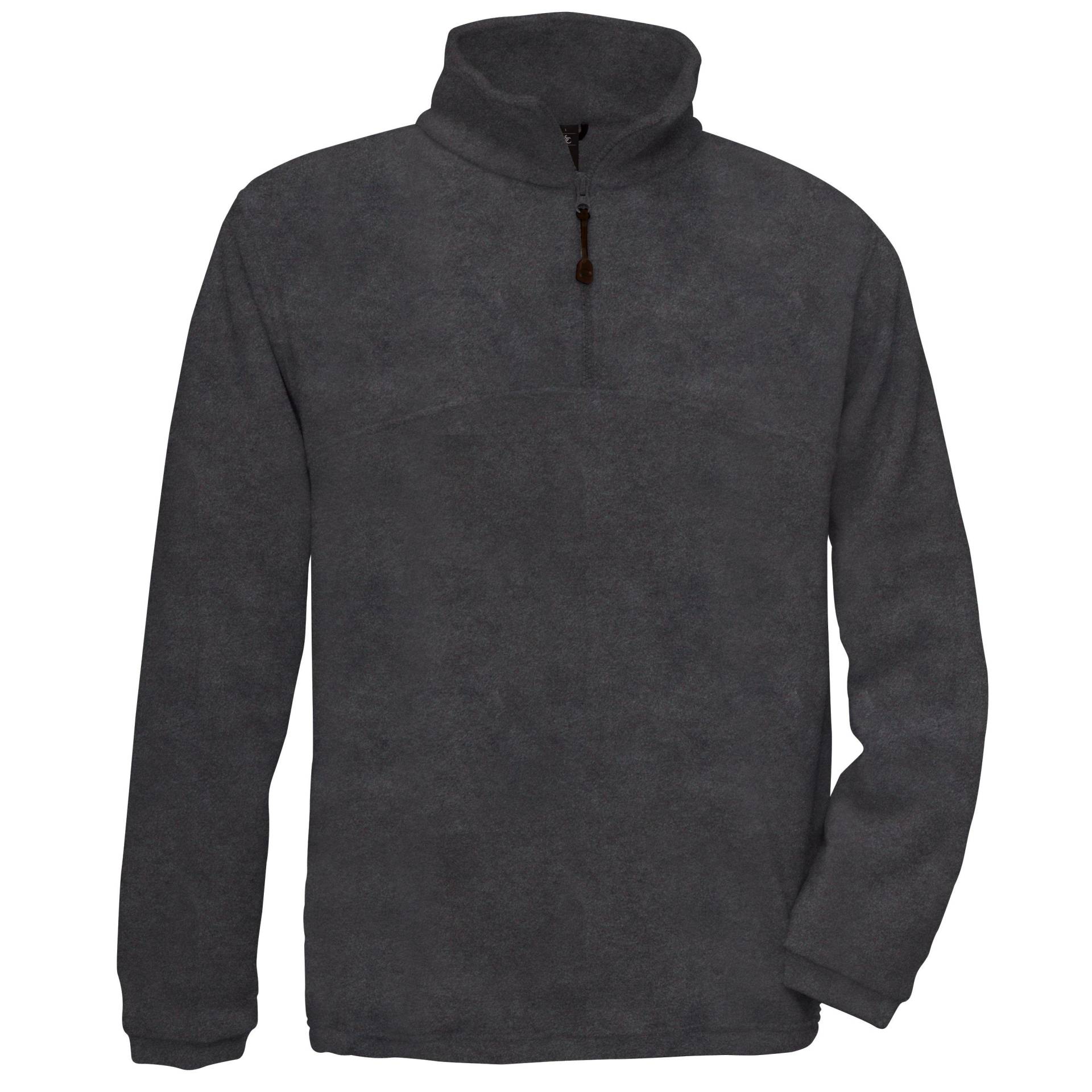 B&c Fleece Top Higlander+, 14 Zip Herren Charcoal Black L von B and C