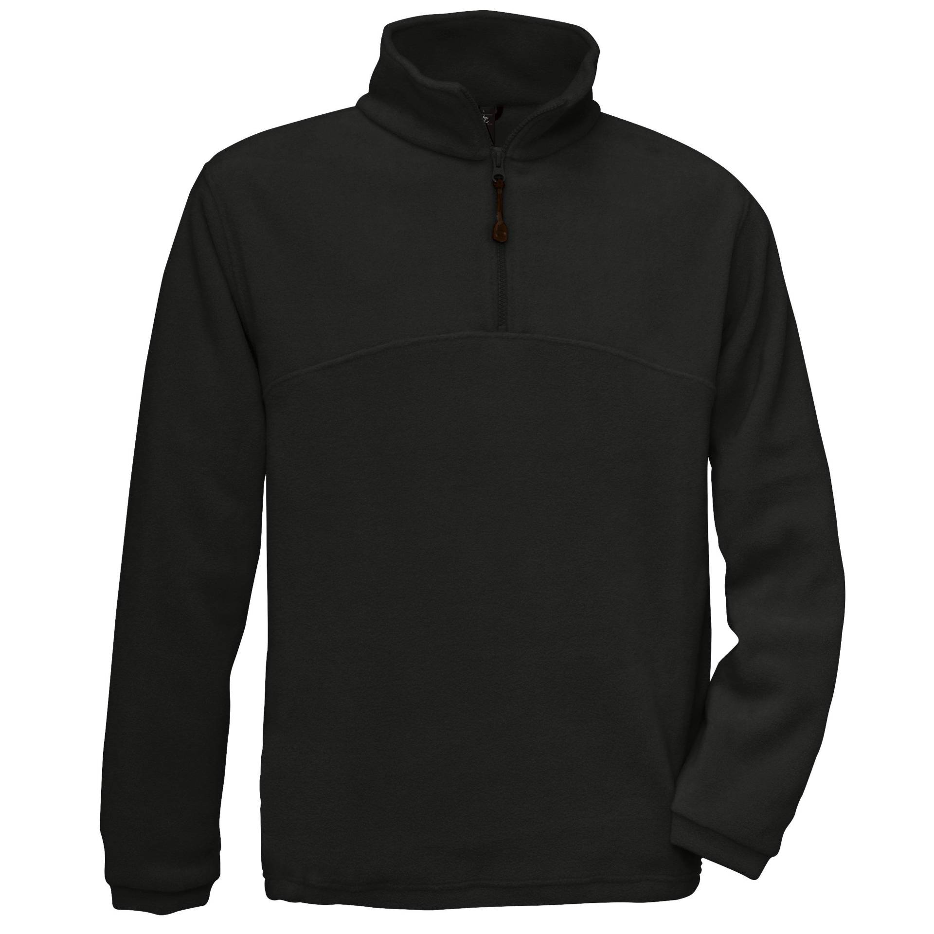 B&c Fleece Top Higlander+, 14 Zip Herren Schwarz XXL von B and C