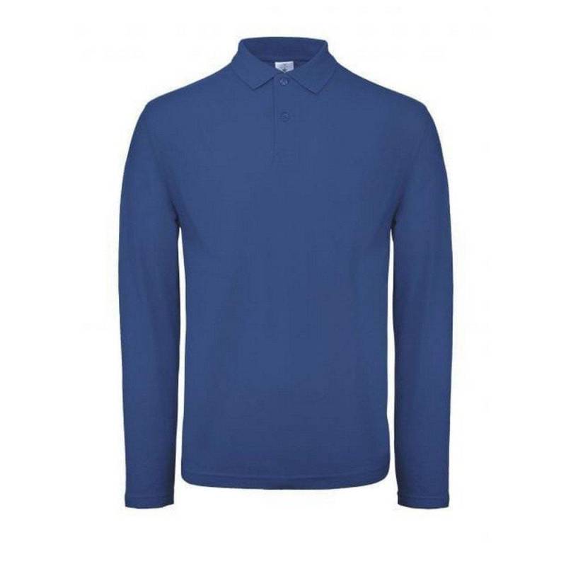 B&c Id.001 Langarm Polo Herren Blau 3XL von B and C