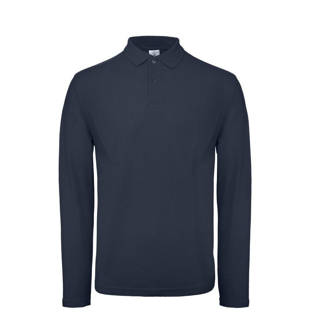 B&c Id.001 Langarm Polo Herren Blau L von B and C