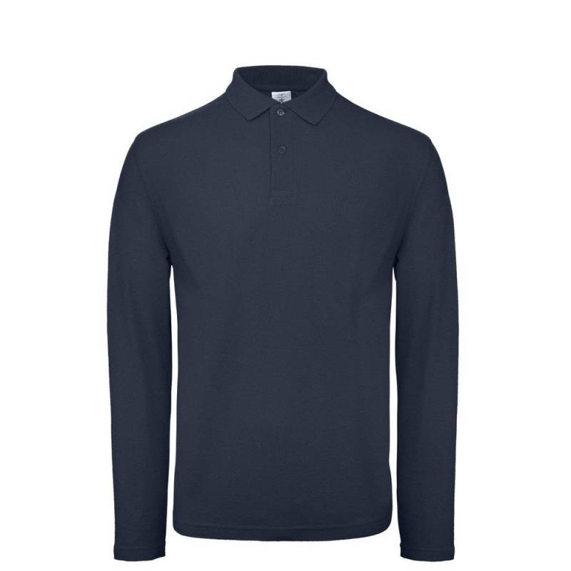 B&c Id.001 Langarm Polo Herren Blau M von B and C