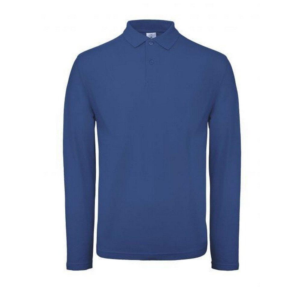 B&c Id.001 Langarm Polo Herren Blau M von B and C