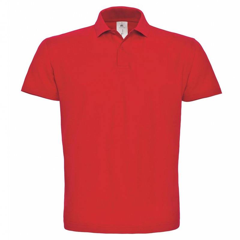 B&c Id.001 Poloshirt, Kurzarm Herren Rot Bunt 4XL von B and C