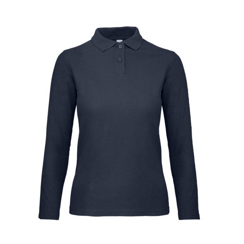 B&c Id.001 Poloshirt, Langarm Damen Blau 3XL von B and C