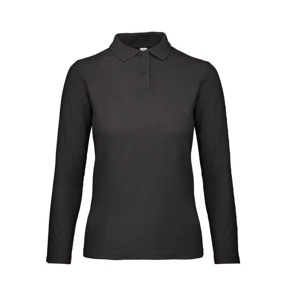 B&c Id.001 Poloshirt, Langarm Damen Schwarz M von B and C