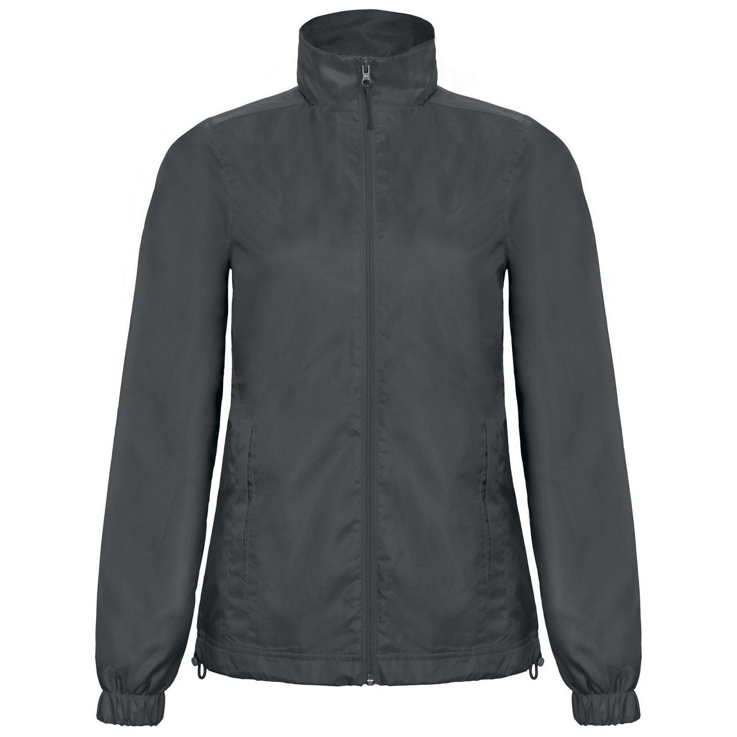 B&c Id.601 Wind Jacke Mit Kapuze, Wasser Abweisend Damen Grau XL von B and C