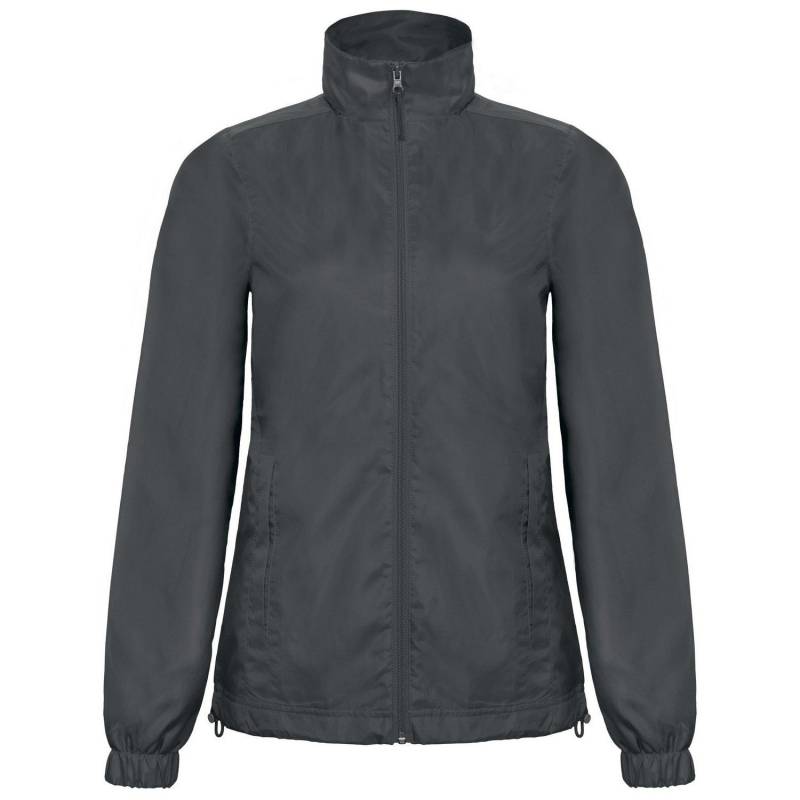 B&c Id.601 Wind Jacke Mit Kapuze, Wasser Abweisend Damen Grau XS von B and C