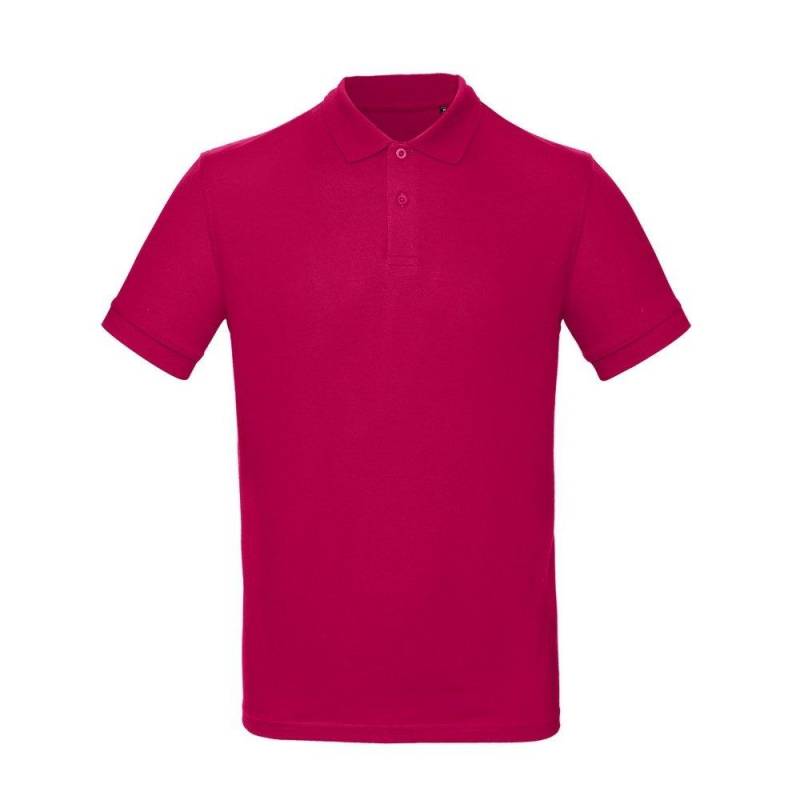 B&c Inspire Polo Herren Dunkelrosa S von B and C