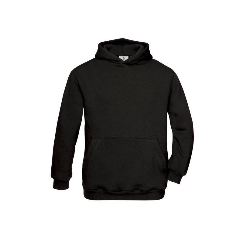 B&c Kapuzen Pullover Unifarben Jungen Schwarz 9-11A von B and C