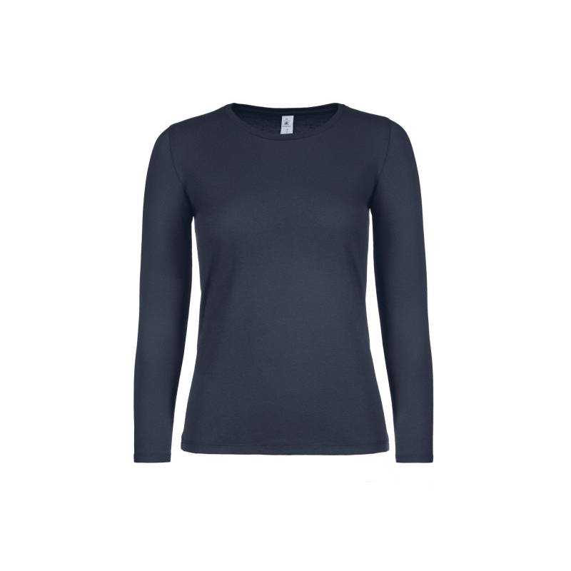 B&c Langarmshirt #e150 Damen Marine L von B and C