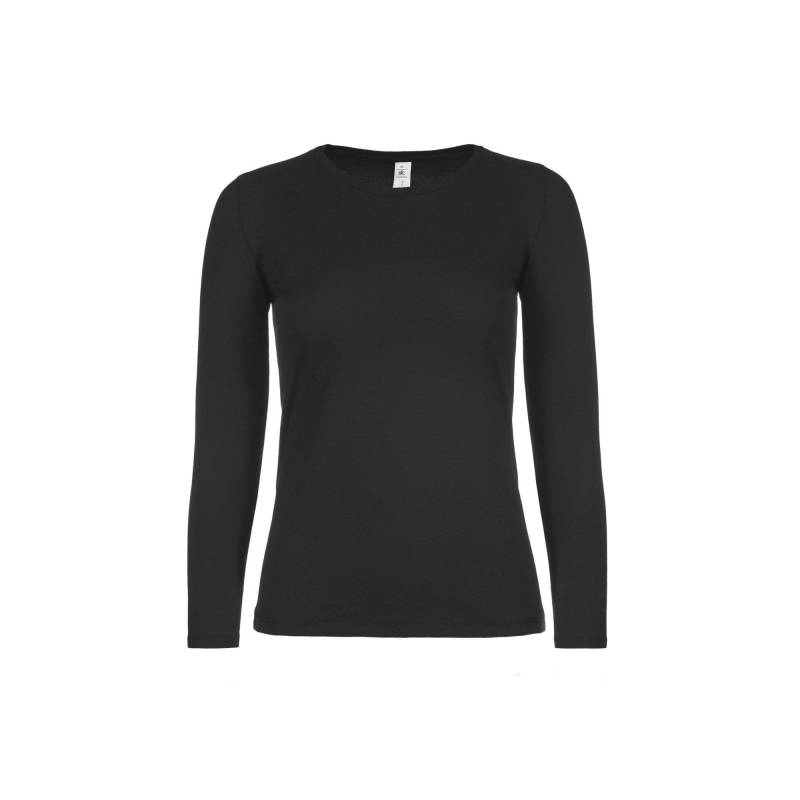 B&c Langarmshirt #e150 Damen Schwarz 3XL von B and C