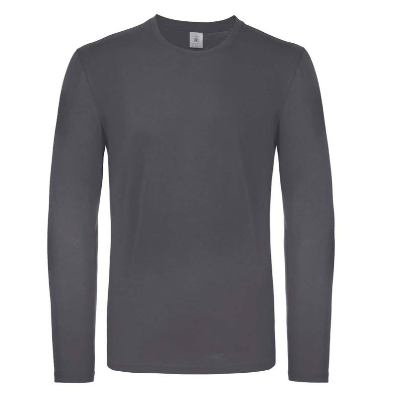 B&c Langarmtshirt #e150 Damen Grau L von B and C