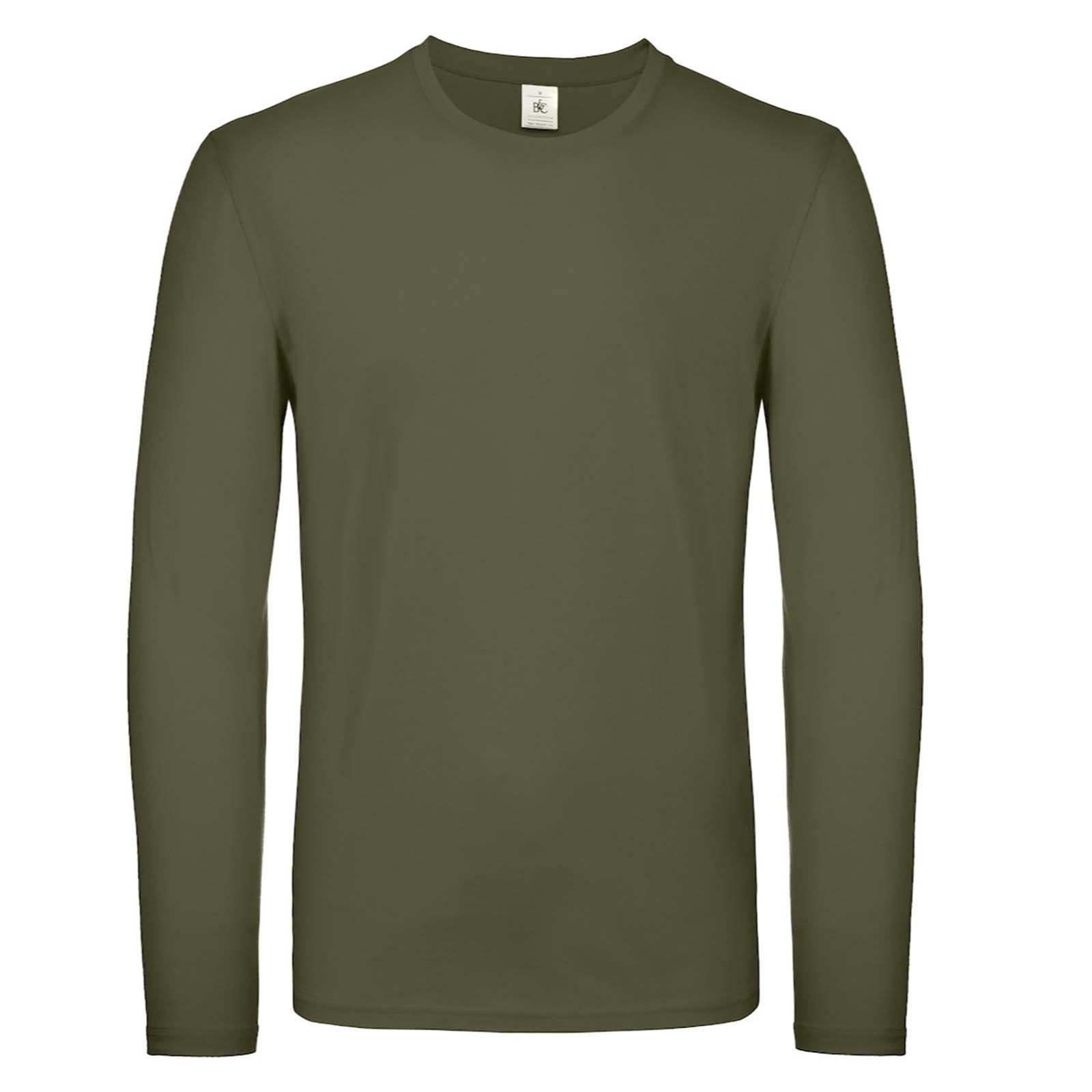 B&c Langarmtshirt #e150 Damen Khaki S von B and C